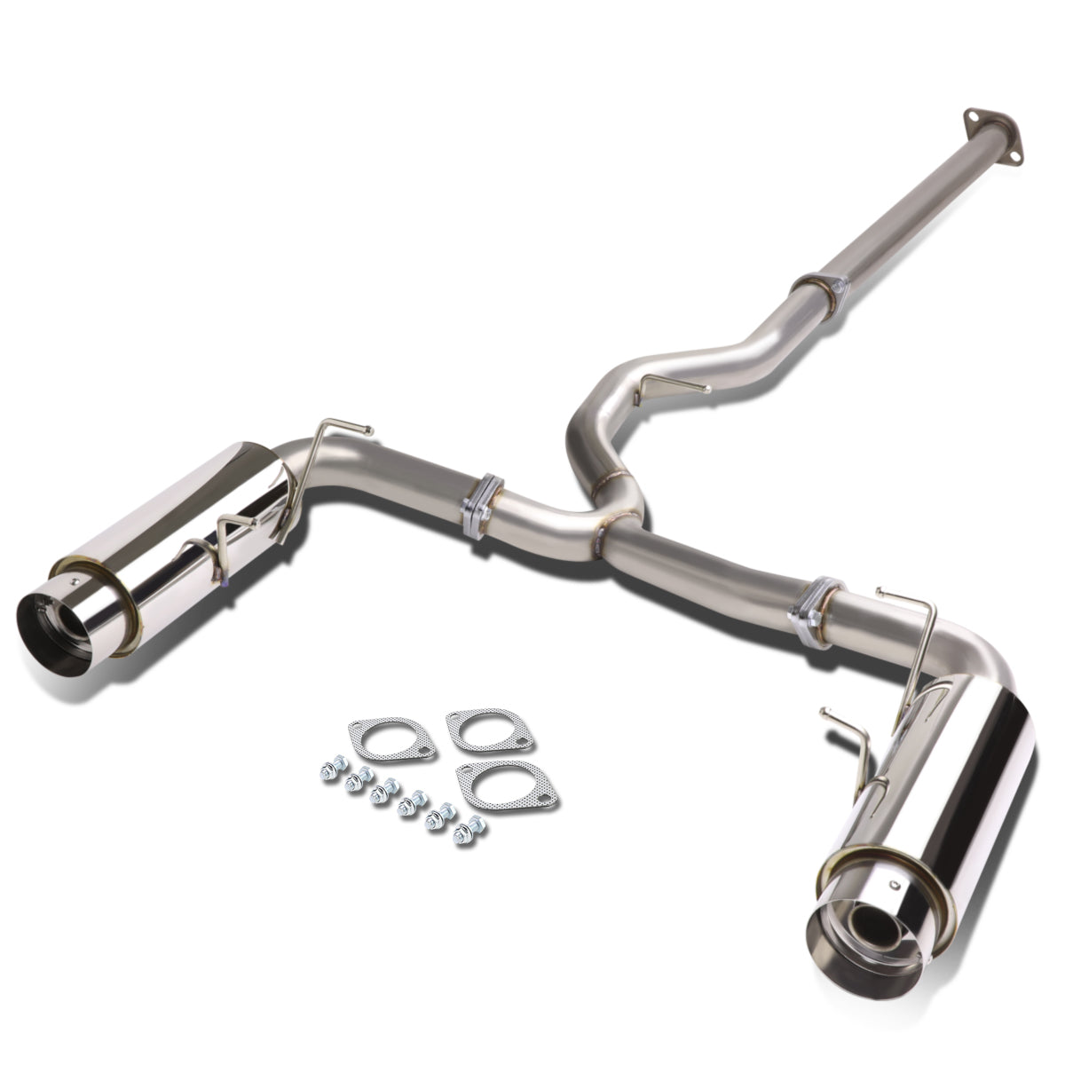 TUBERIA CATBACK CATBACK - 13-17 SCION FRS , SUBARU BRZ , TOYOTA 86 2.0L - DUAL TIP - STAINLESS STEEL