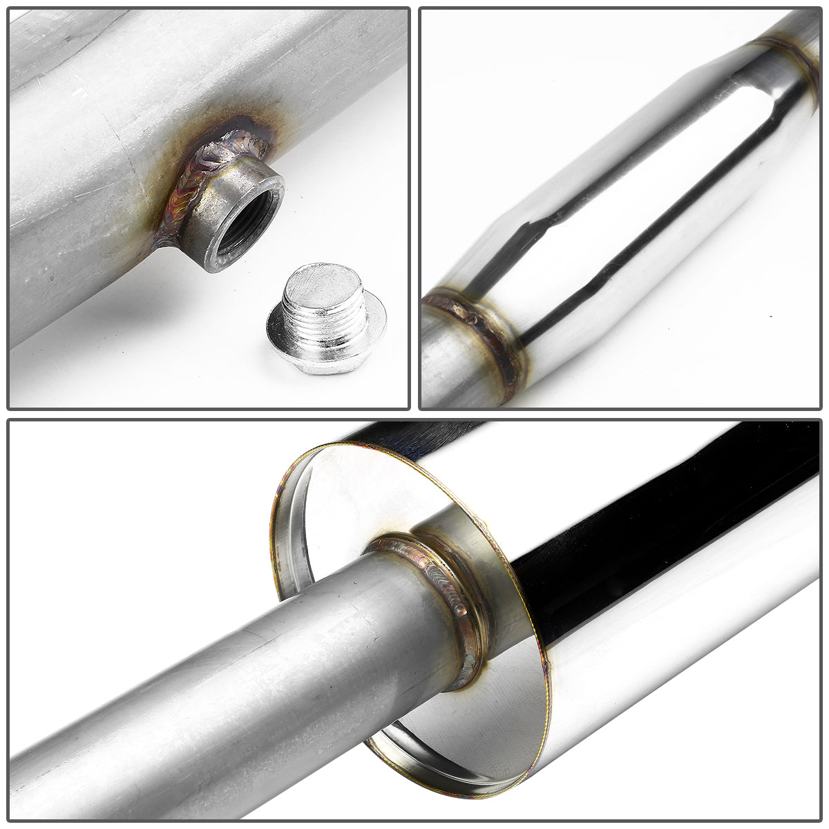 TUBERIA CATBACK CATBACK - 99-03 MITSUBISHI GALANT 4CYL - SINGLE BURNT TIP - STAINLESS STEEL