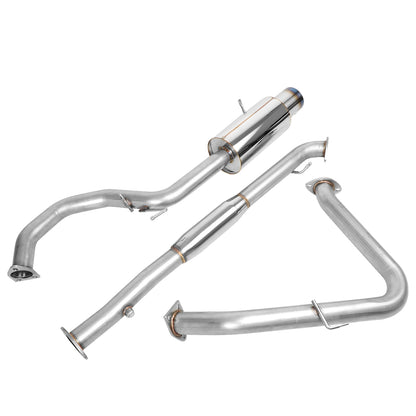 TUBERIA CATBACK CATBACK - 99-03 MITSUBISHI GALANT 4CYL - SINGLE BURNT TIP - STAINLESS STEEL