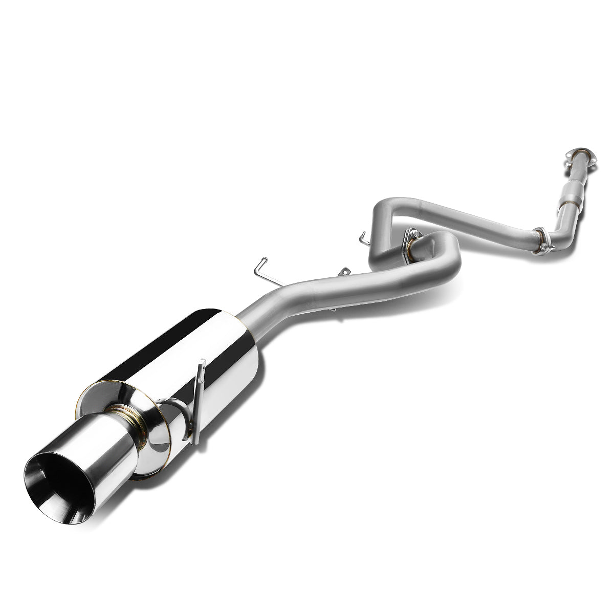 TUBERIA CATBACK CATBACK - 99-03 MITSUBISHI GALANT 4CYL - SINGLE ROLLED TIP - STAINLESS STEEL