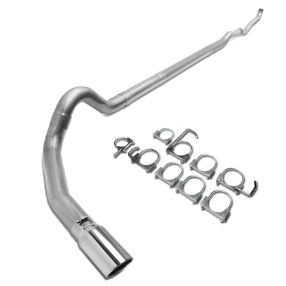 TUBERIA CATBACK CATBACK - 93-00 CHEVY C2500,C3500,K2500,K3500 6.5 TURBO DIESEL - SINGLE TIP - STRAIGHT PIPE - STAINLESS STEEL