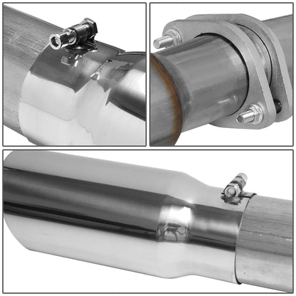 TUBERIA CATBACK CATBACK - 93-00 CHEVY C2500,C3500,K2500,K3500 6.5 TURBO DIESEL - SINGLE TIP - STRAIGHT PIPE - STAINLESS STEEL