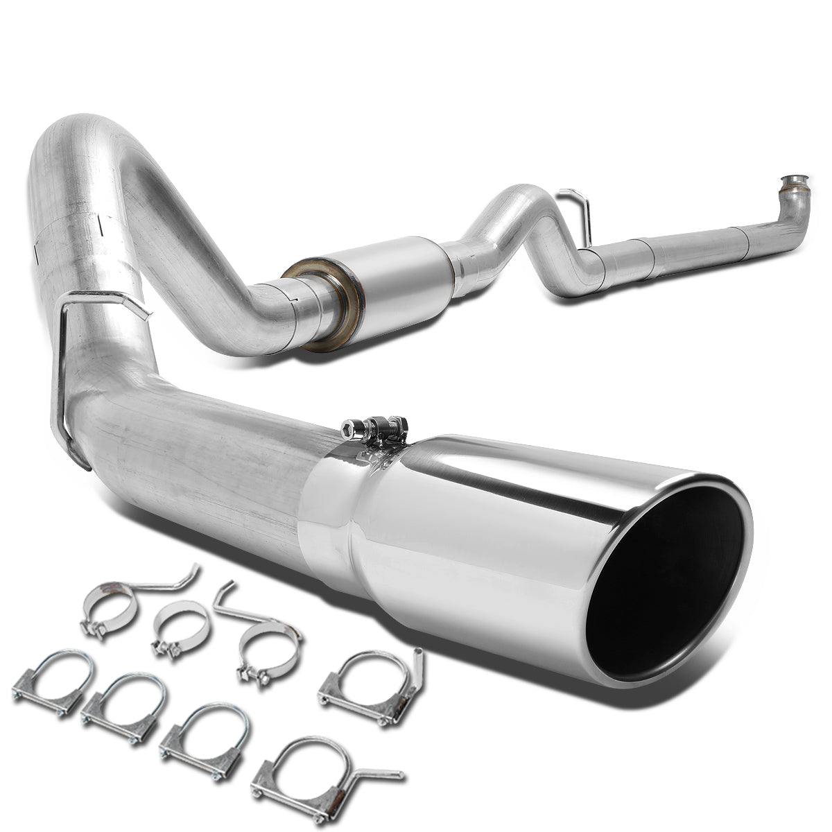 TUBERIA CATBACK CATBACK - 01-07 GMC SIERRA 2500 HD 6.6 / 01-06 GMC SIERRA 3500 6.6 / 2007 GMC SIERRA 3500 HD 6.6 / 2007 GMC SIERRA 2500 HD CLASSIC 6.6 / 2007 GMC SIERRA 3500 CLASSIC 6.6 / 01-07 CHEVY SILVERADO 2500 HD 6.6 - DOWN PIPE - SINGLE TIP -