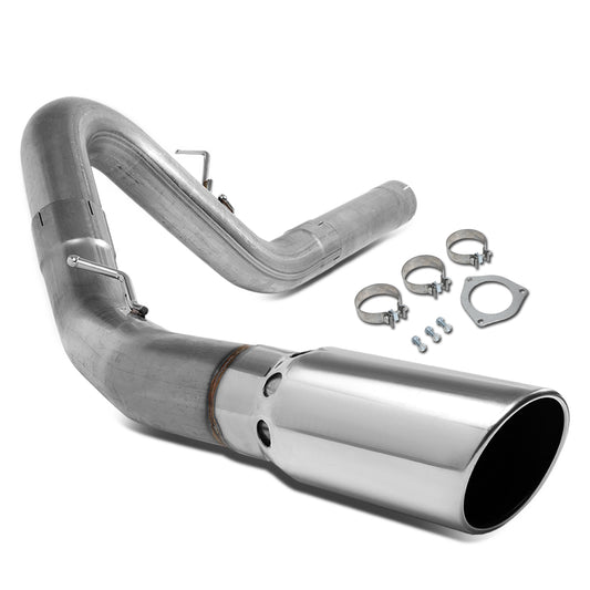 TUBERIA CATBACK FILTER BACK EXHAUST - 07-10 CHEVY SILVERADO 2500HD 3500HD 6.6L TURBO DIESEL / 07-10 GMC SIERRA 2500HD 3500HD 6.6L TURBO DIESEL - SINGLE TIP - STAINLESS STEEL