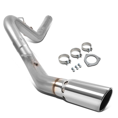 TUBERIA CATBACK FILTER BACK EXHAUST - 07-10 CHEVY SILVERADO 2500HD 3500HD 6.6L TURBO DIESEL / 07-10 GMC SIERRA 2500HD 3500HD 6.6L TURBO DIESEL - SINGLE TIP - STAINLESS STEEL
