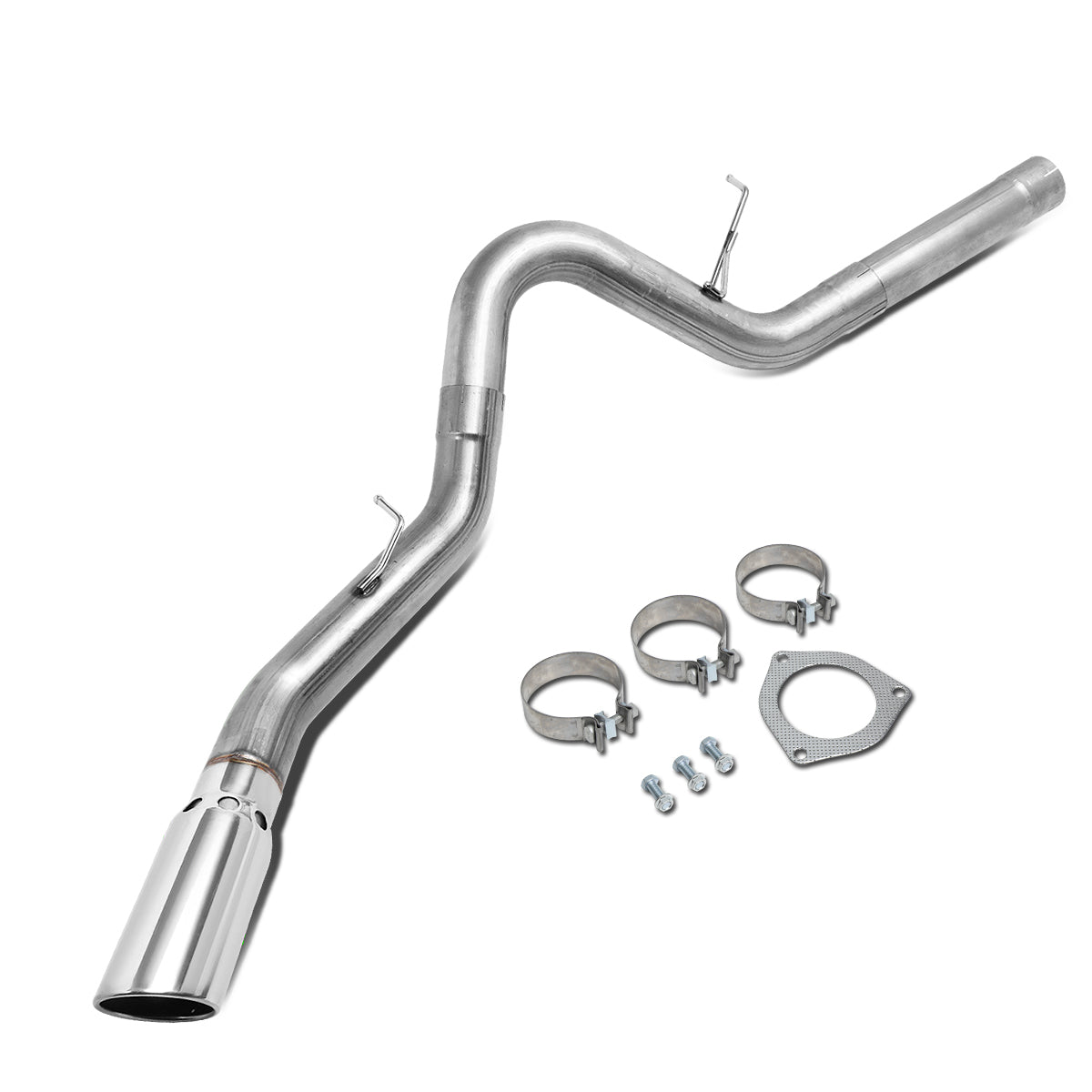 TUBERIA CATBACK FILTER BACK EXHAUST - 07-10 CHEVY SILVERADO 2500HD 3500HD 6.6L TURBO DIESEL / 07-10 GMC SIERRA 2500HD 3500HD 6.6L TURBO DIESEL - SINGLE TIP - STAINLESS STEEL