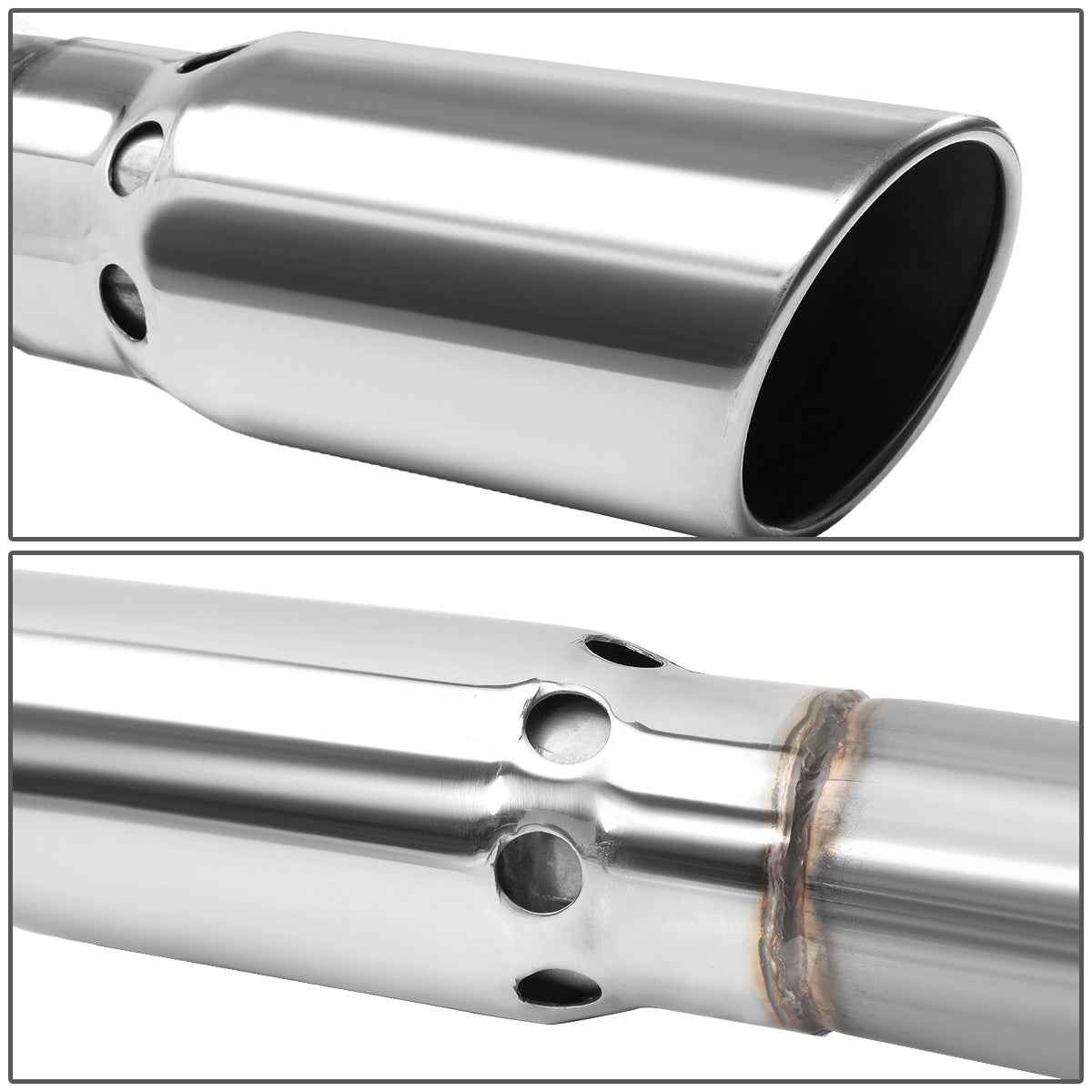 TUBERIA CATBACK FILTER BACK EXHAUST - 07-10 CHEVY SILVERADO 2500HD 3500HD 6.6L TURBO DIESEL / 07-10 GMC SIERRA 2500HD 3500HD 6.6L TURBO DIESEL - SINGLE TIP - STAINLESS STEEL