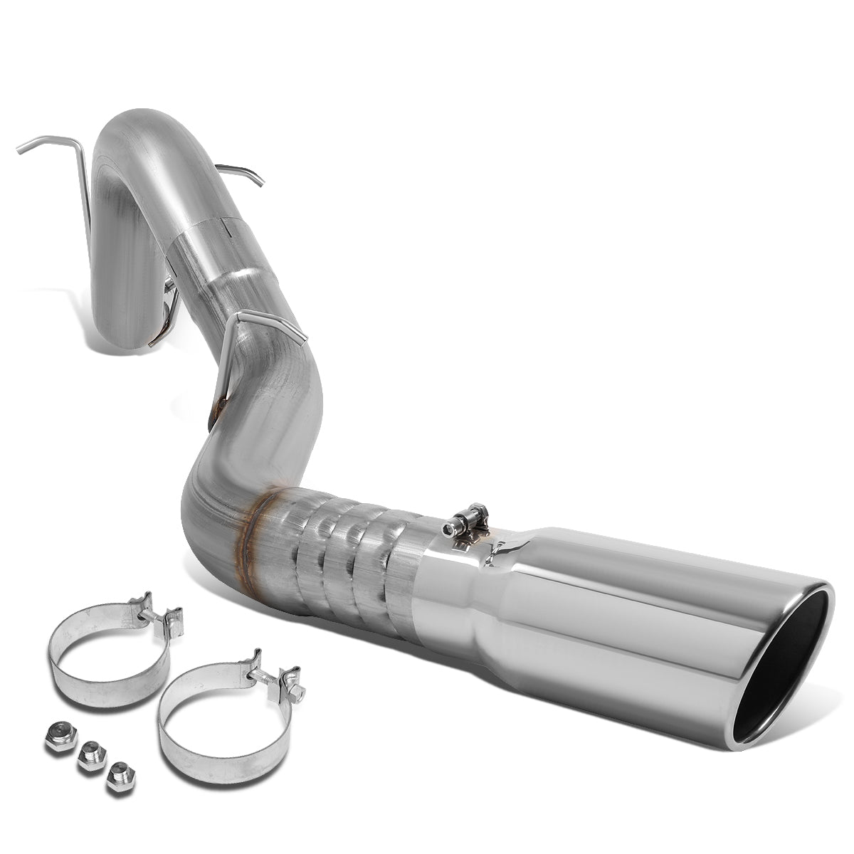 TUBERIA CATBACK FILTER BACK EXHAUST - 11-18 CHEVY SILVERADO 2500HD 3500HD 6.6L TURBO DIESEL / 11-18 GMC SIERRA 2500HD 3500HD 6.6L TURBO DIESEL - SINGLE TIP - STAINLESS STEEL