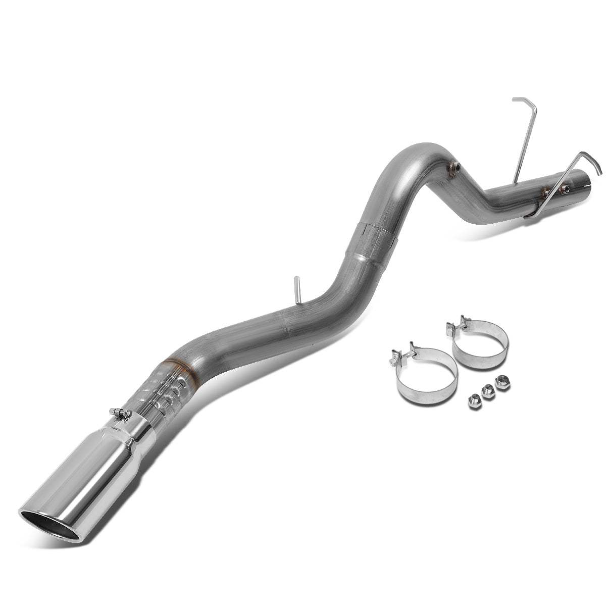 TUBERIA CATBACK FILTER BACK EXHAUST - 11-18 CHEVY SILVERADO 2500HD 3500HD 6.6L TURBO DIESEL / 11-18 GMC SIERRA 2500HD 3500HD 6.6L TURBO DIESEL - SINGLE TIP - STAINLESS STEEL