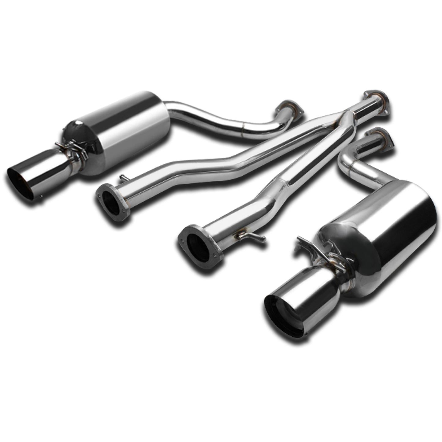TUBERIA CATBACK CATBACK - 98-05 LEXUS GS300/400/430 +MID PIPE - DUAL TIP - STAINLESS STEEL