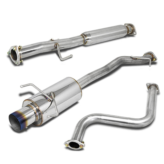 TUBERIA CATBACK CATBACK - 90-93 HONDA ACCORD - SINGLE BURNT TIP - STAINLESS STEEL