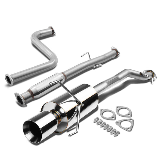TUBERIA CATBACK CATBACK - 90-93 HONDA ACCORD - SINGLE ROLLED TIP - STAINLESS STEEL