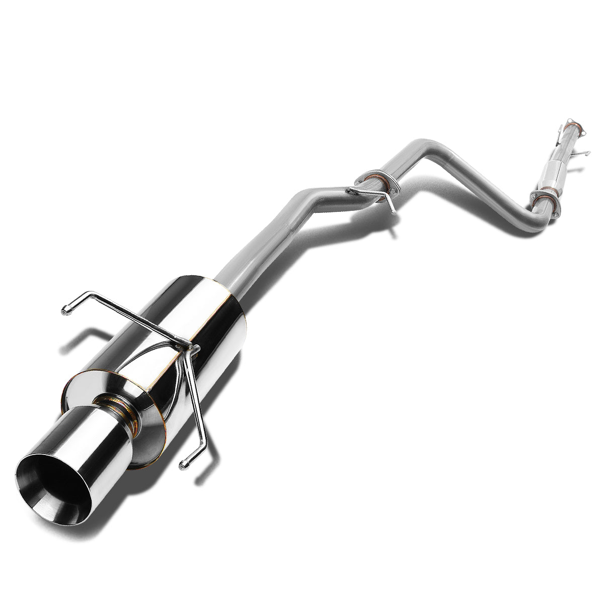 TUBERIA CATBACK CATBACK - 90-93 HONDA ACCORD - SINGLE ROLLED TIP - STAINLESS STEEL