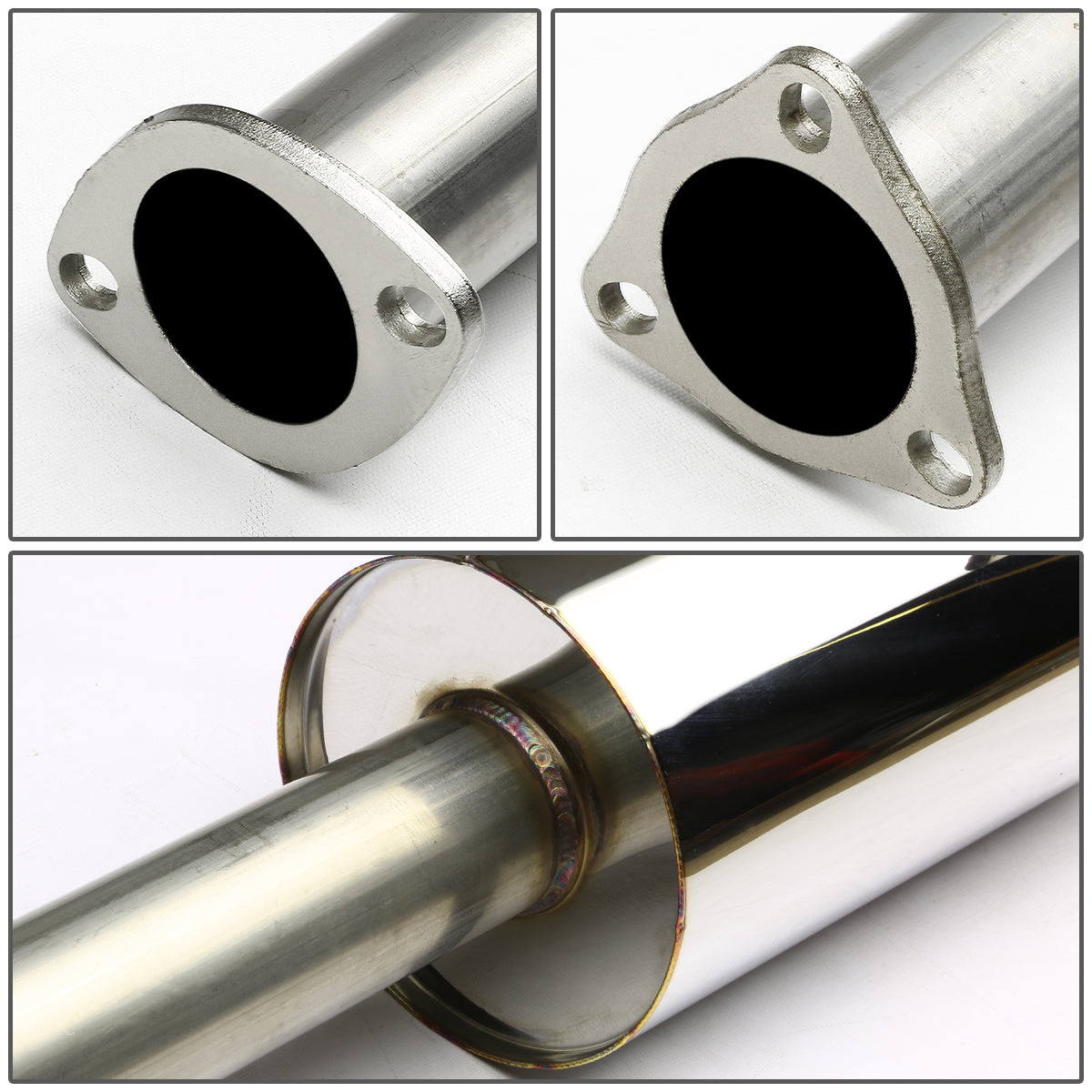 TUBERIA CATBACK CATBACK - 90-93 HONDA ACCORD - SINGLE ROLLED TIP - STAINLESS STEEL