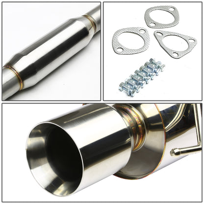 TUBERIA CATBACK CATBACK - 90-93 HONDA ACCORD - SINGLE ROLLED TIP - STAINLESS STEEL