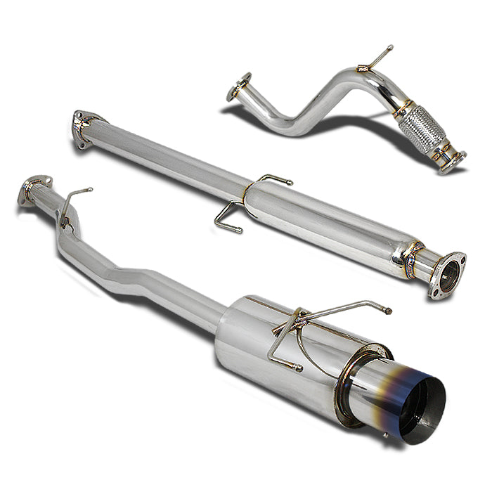 TUBERIA CATBACK CATBACK - 94-97 HONDA ACCORD 4CYL - SINGLE BURNT TIP - STAINLESS STEEL