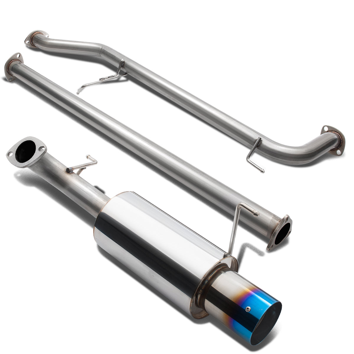 TUBERIA CATBACK CATBACK - 98-02 HONDA ACCORD 98-02 4CYL - SINGLE BURNT TIP - STAINLESS STEEL