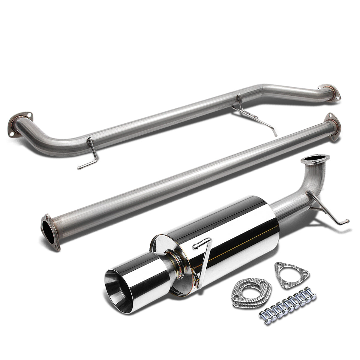 TUBERIA CATBACK CATBACK - 98-02 HONDA ACCORD 98-02 4CYL - SINGLE ROLLED TIP - STAINLESS STEEL