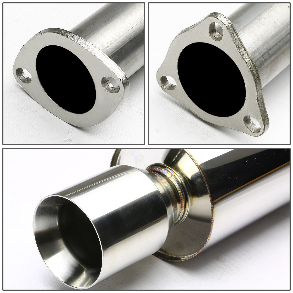 TUBERIA CATBACK CATBACK - 98-02 HONDA ACCORD 98-02 4CYL - SINGLE ROLLED TIP - STAINLESS STEEL