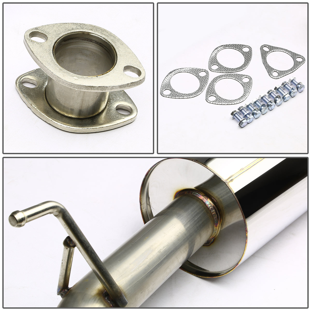 TUBERIA CATBACK CATBACK - 98-02 HONDA ACCORD 98-02 4CYL - SINGLE ROLLED TIP - STAINLESS STEEL