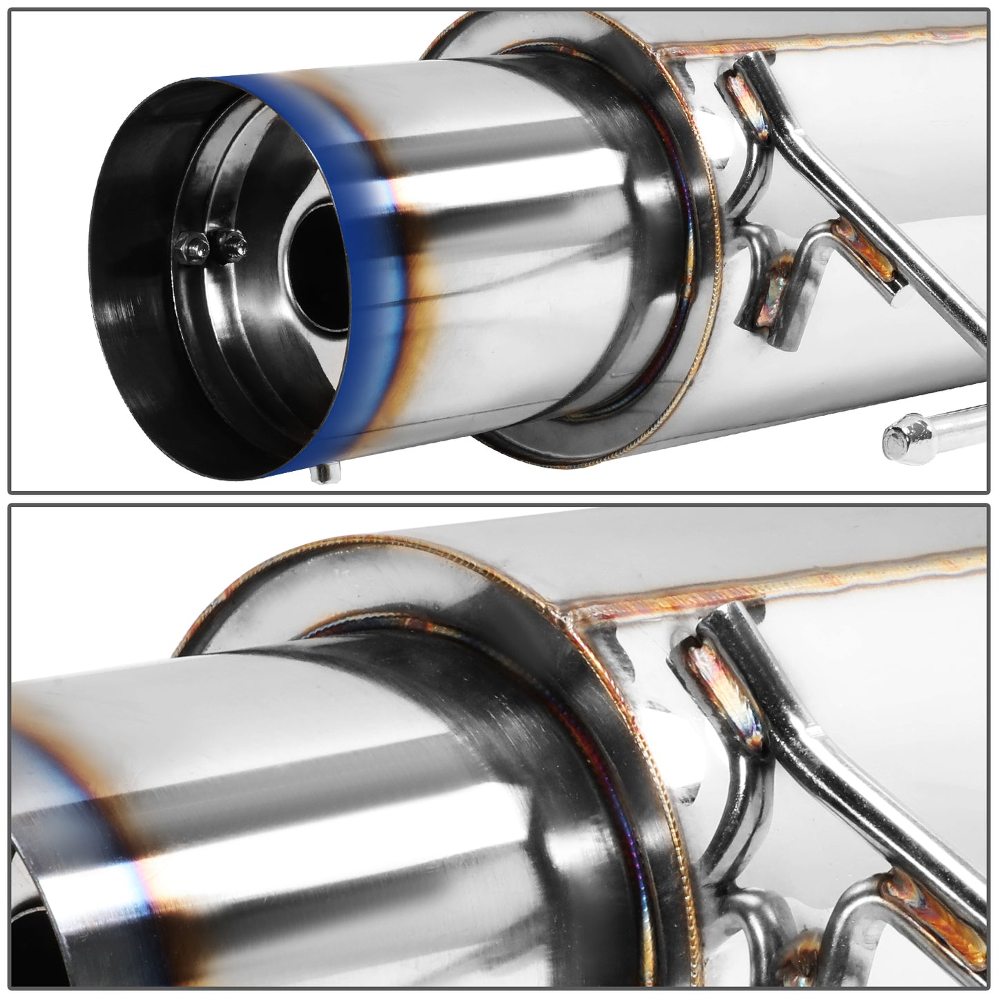 TUBERIA CATBACK CATBACK - 98-02 HONDA ACCORD V6 - DUAL BURNT TIP - STAINLESS STEEL