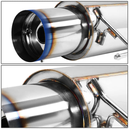 TUBERIA CATBACK CATBACK - 98-02 HONDA ACCORD V6 - DUAL BURNT TIP - STAINLESS STEEL