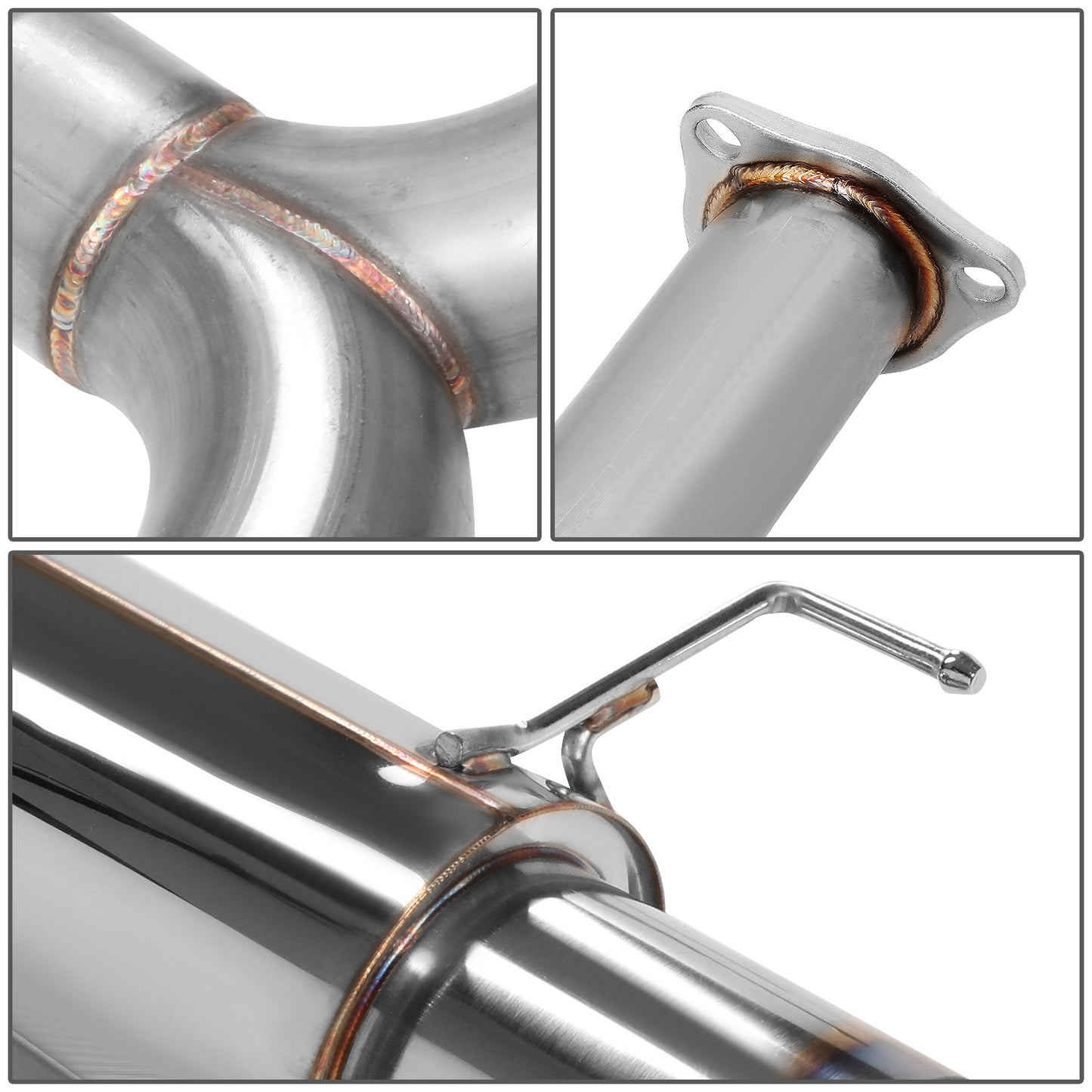 TUBERIA CATBACK CATBACK - 98-02 HONDA ACCORD V6 - DUAL BURNT TIP - STAINLESS STEEL