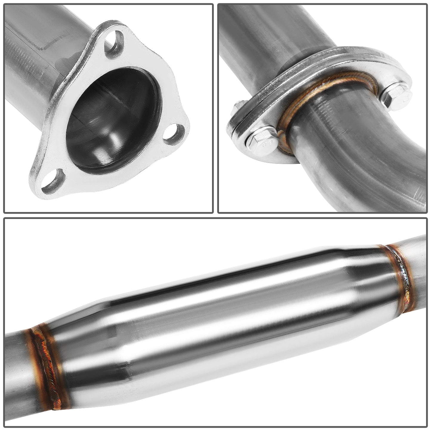 TUBERIA CATBACK CATBACK - 98-02 HONDA ACCORD V6 - DUAL BURNT TIP - STAINLESS STEEL