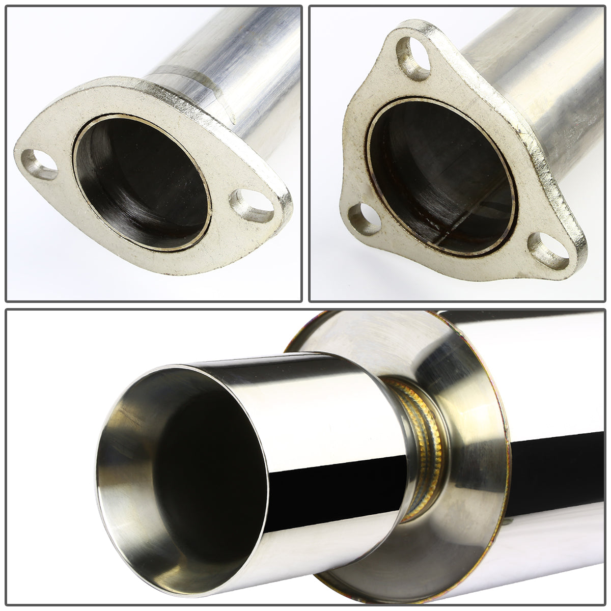 TUBERIA CATBACK CATBACK - 98-02 HONDA ACCORD V6 - DUAL ROLLED TIP - STAINLESS STEEL