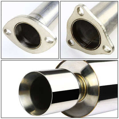 TUBERIA CATBACK CATBACK - 98-02 HONDA ACCORD V6 - DUAL ROLLED TIP - STAINLESS STEEL