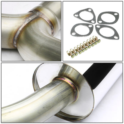 TUBERIA CATBACK CATBACK - 98-02 HONDA ACCORD V6 - DUAL ROLLED TIP - STAINLESS STEEL