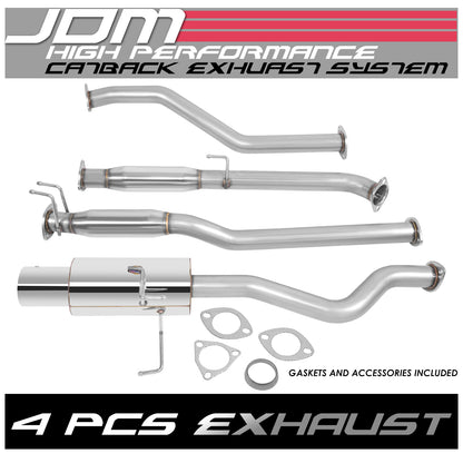 TUBERIA CATBACK CATBACK - 01-05 HONDA CIVIC DX / LX - SINGLE TIP - STAINLESS STEEL