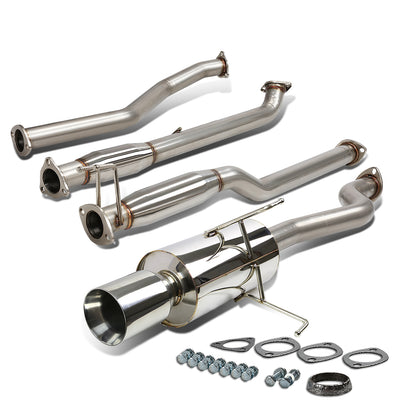 TUBERIA CATBACK CATBACK - 01-05 HONDA CIVIC DX / LX - SINGLE ROLLED TIP - STAINLESS STEEL