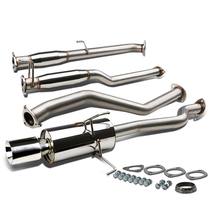 TUBERIA CATBACK CATBACK - 01-05 HONDA CIVIC DX / LX - SINGLE ROLLED TIP - STAINLESS STEEL