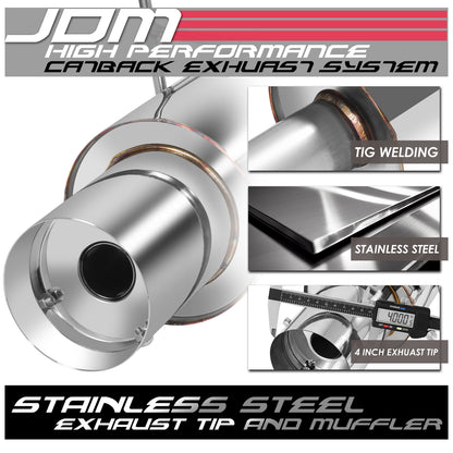 TUBERIA CATBACK CATBACK - 01-05 HONDA CIVIC EX 2/4DOOR - SINGLE TIP - STAINLESS STEEL