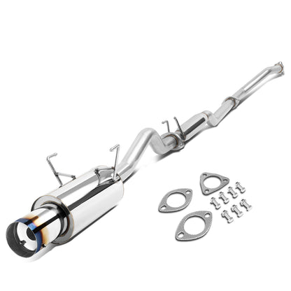 TUBERIA CATBACK CATBACK - 01-05 HONDA CIVIC EX GX - SINGLE BURNT TIP - STAINLESS STEEL