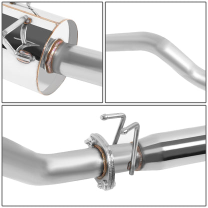 TUBERIA CATBACK CATBACK - 01-05 HONDA CIVIC EX GX - SINGLE BURNT TIP - STAINLESS STEEL