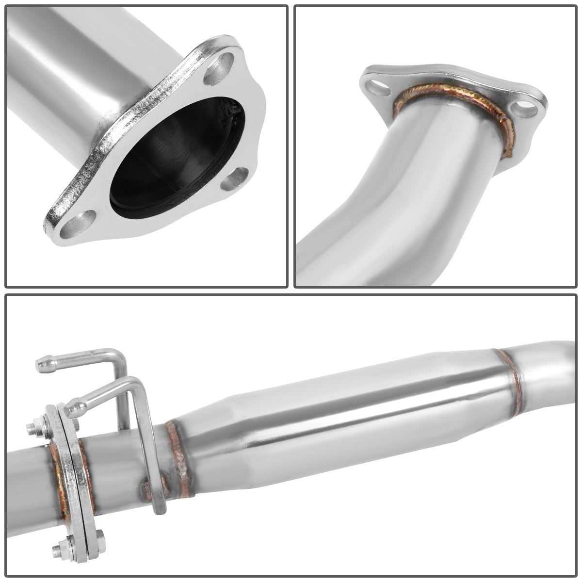 TUBERIA CATBACK CATBACK - 01-05 HONDA CIVIC EX GX - SINGLE BURNT TIP - STAINLESS STEEL