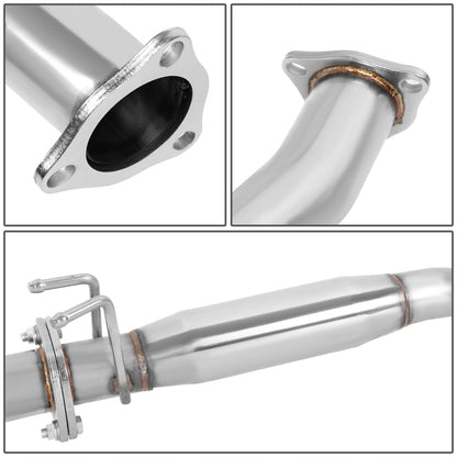 TUBERIA CATBACK CATBACK - 01-05 HONDA CIVIC EX GX - SINGLE BURNT TIP - STAINLESS STEEL
