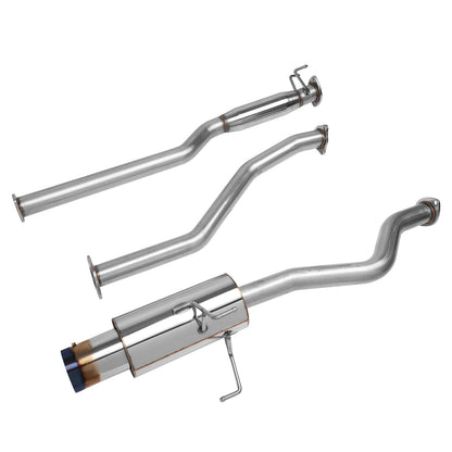 TUBERIA CATBACK CATBACK - 01-05 HONDA CIVIC EX GX - SINGLE BURNT TIP - STAINLESS STEEL