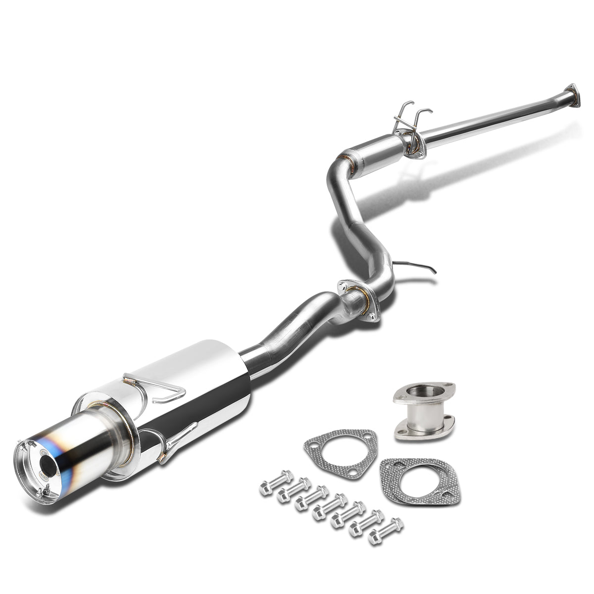 TUBERIA CATBACK CATBACK - 06-08 HONDA CIVIC EX - SINGLE BURNT TIP - STAINLESS STEEL