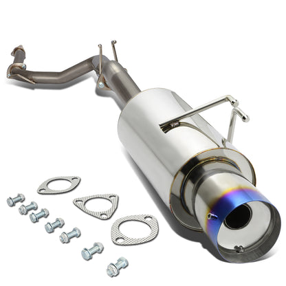 TUBERIA CATBACK CATBACK - 06-08 HONDA CIVIC SI - SINGLE BURNT TIP - STAINLESS STEEL