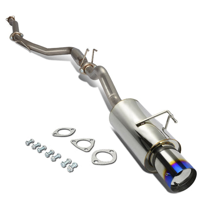 TUBERIA CATBACK CATBACK - 06-08 HONDA CIVIC SI - SINGLE BURNT TIP - STAINLESS STEEL