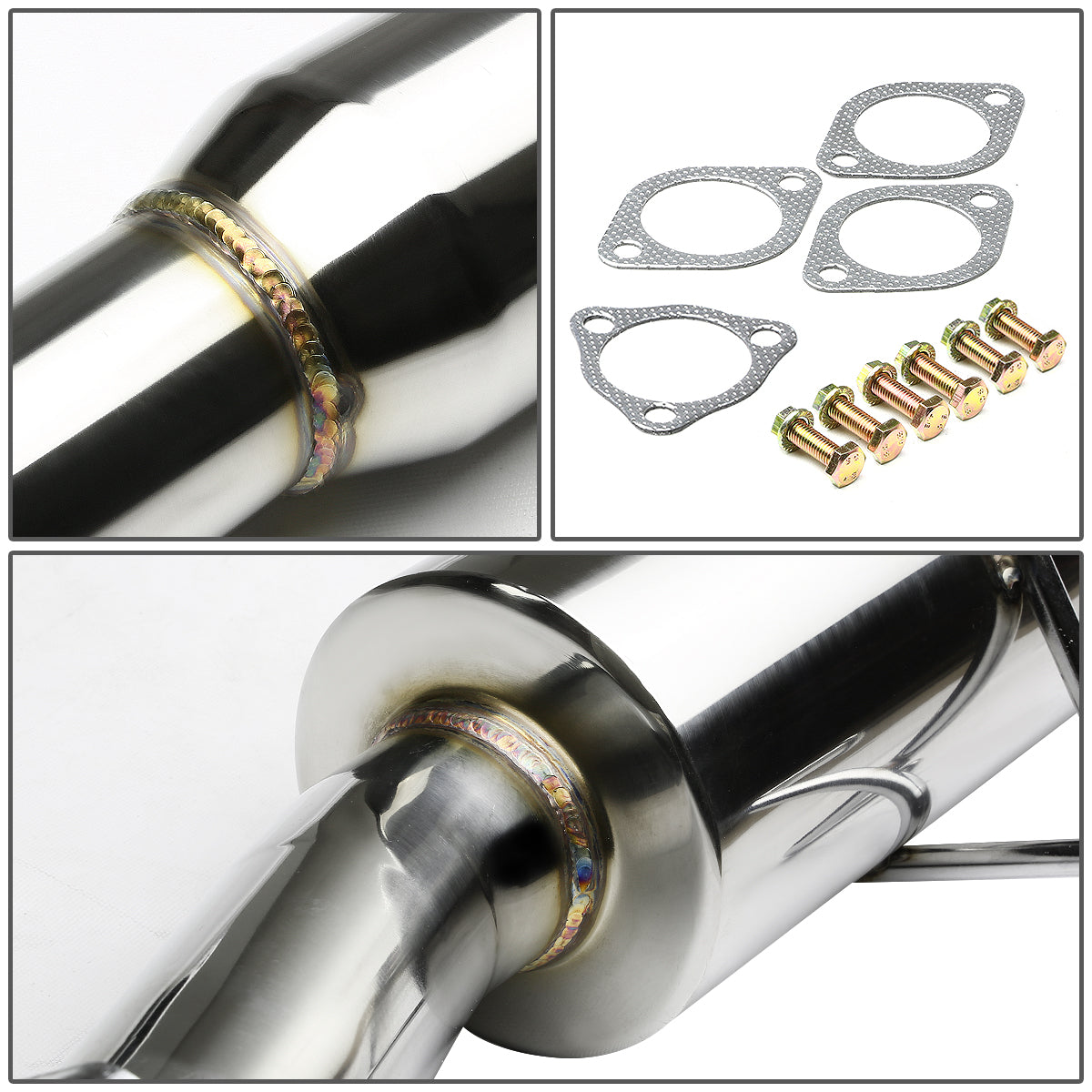 TUBERIA CATBACK CATBACK - 12-15 HONDA CIVIC 2DR COUPE FG3 - SINGLE TIP - STAINLESS STEEL