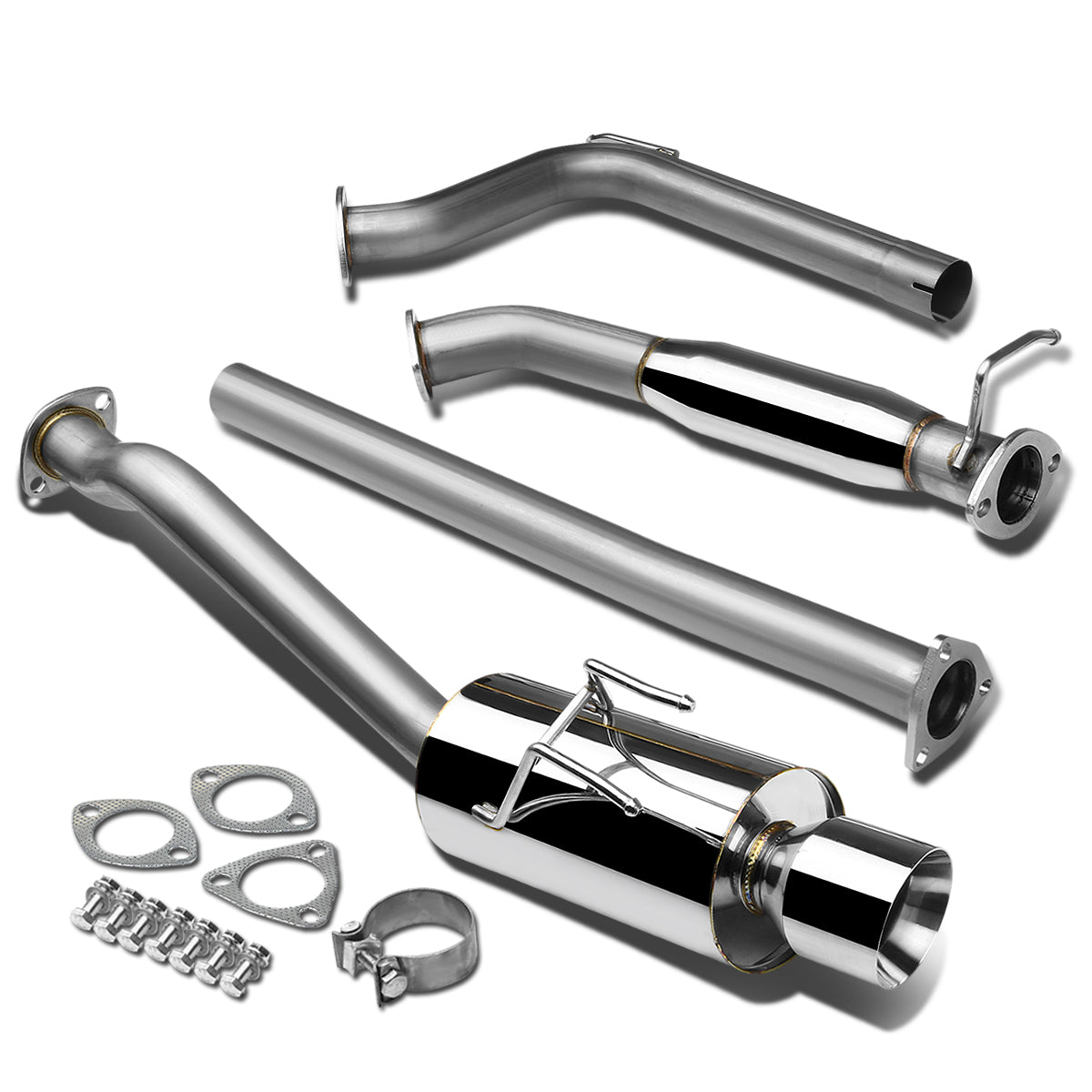 TUBERIA CATBACK CATBACK - 12-14 HONDA CIVIC SI SEDAN 4-DOOR - SINGLE ROLLED - STAINLESS STEEL