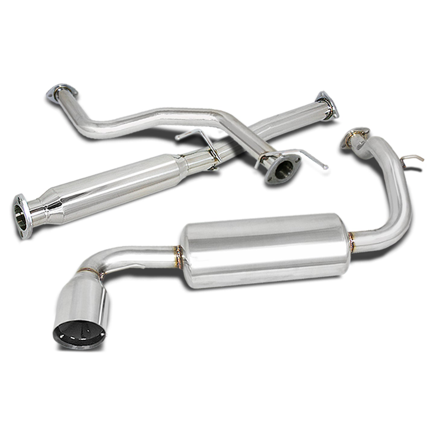 TUBERIA CATBACK CATBACK - 88-91 HONDA CIVIC - SINGLE TIP - STAINLESS STEEL