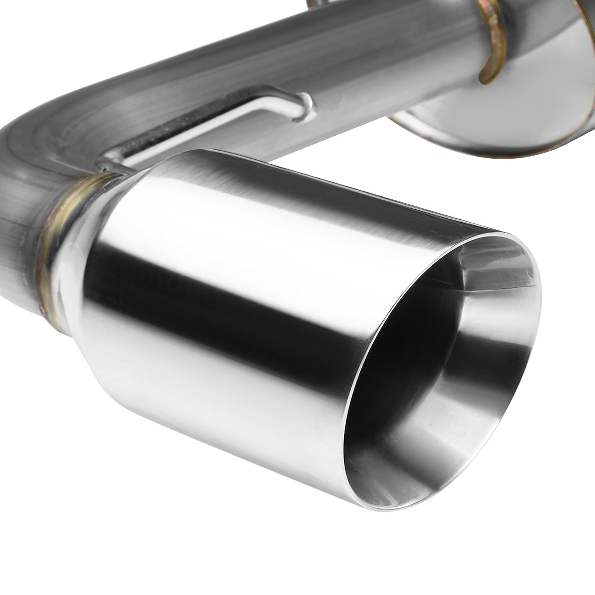 TUBERIA CATBACK CATBACK - 88-91 HONDA CIVIC - SINGLE ROLLED TIP - STAINLESS STEEL