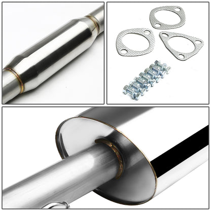 TUBERIA CATBACK CATBACK - 88-91 HONDA CIVIC - SINGLE ROLLED TIP - STAINLESS STEEL