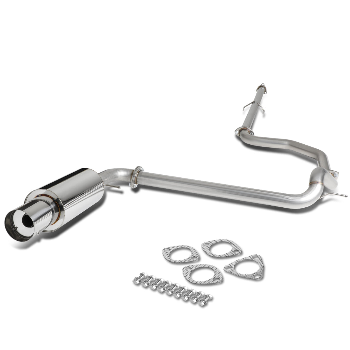 TUBERIA CATBACK CATBACK - 88-91 HONDA CIVIC 4-DOOR - SINGLE TIP - STAINLESS STEEL