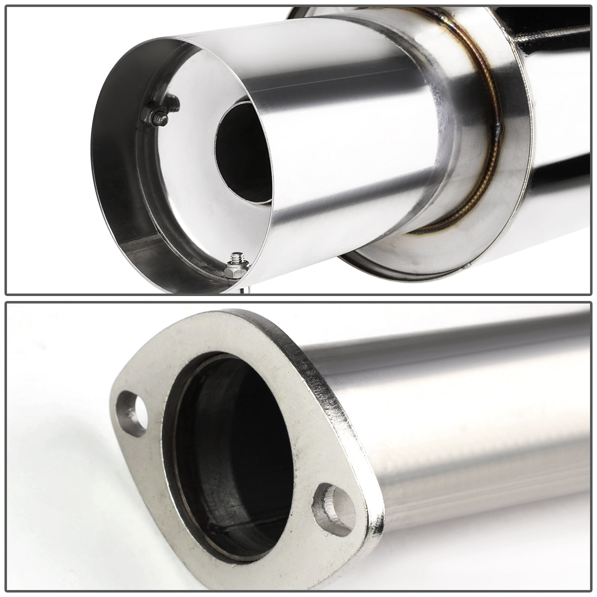 TUBERIA CATBACK CATBACK - 88-91 HONDA CIVIC 4-DOOR - SINGLE TIP - STAINLESS STEEL